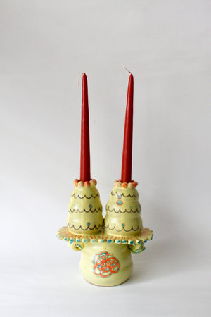 Canary Creeper Candle Holder Duet