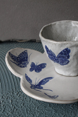 Las Mariposas Cup & Plate