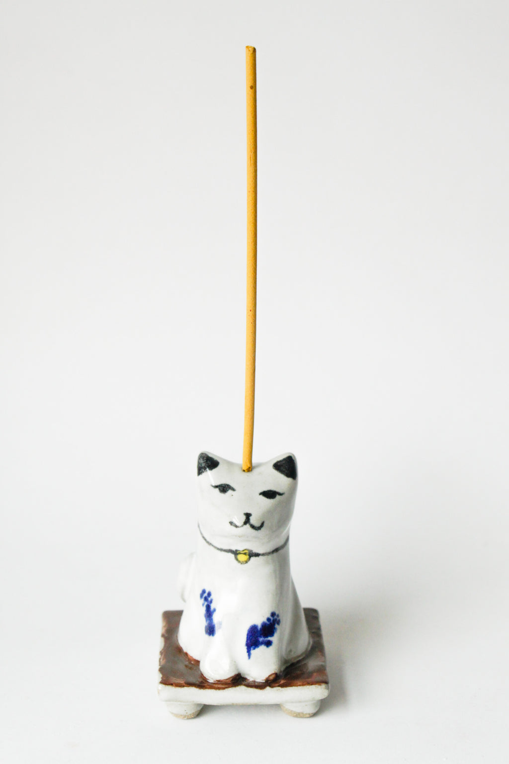 Cat with Bell Incense Holder