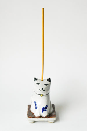 Cat with Bell Incense Holder