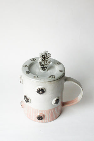 Victorine Mug with Flower Lid