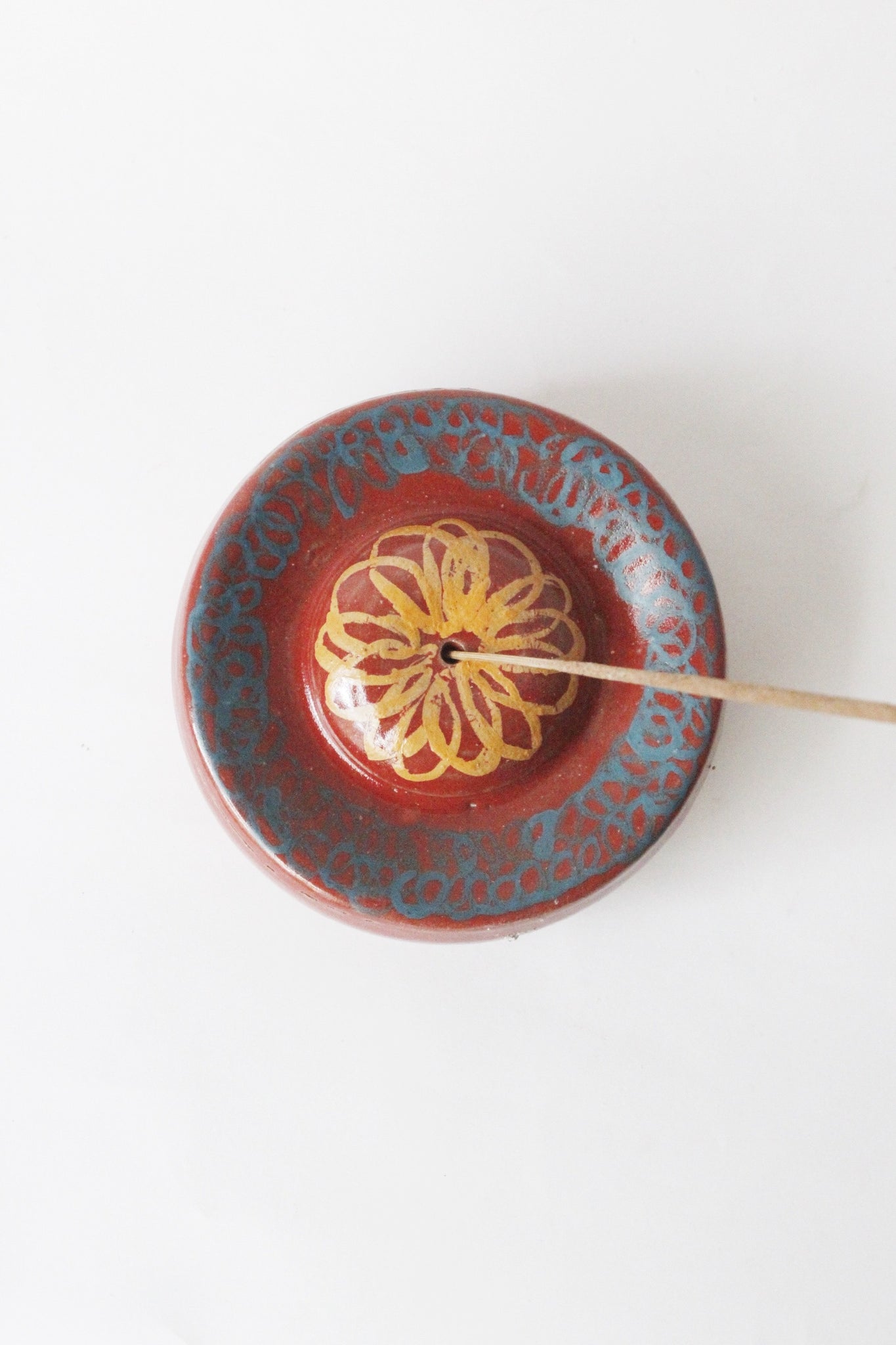 Red Gerbera Incense Holder