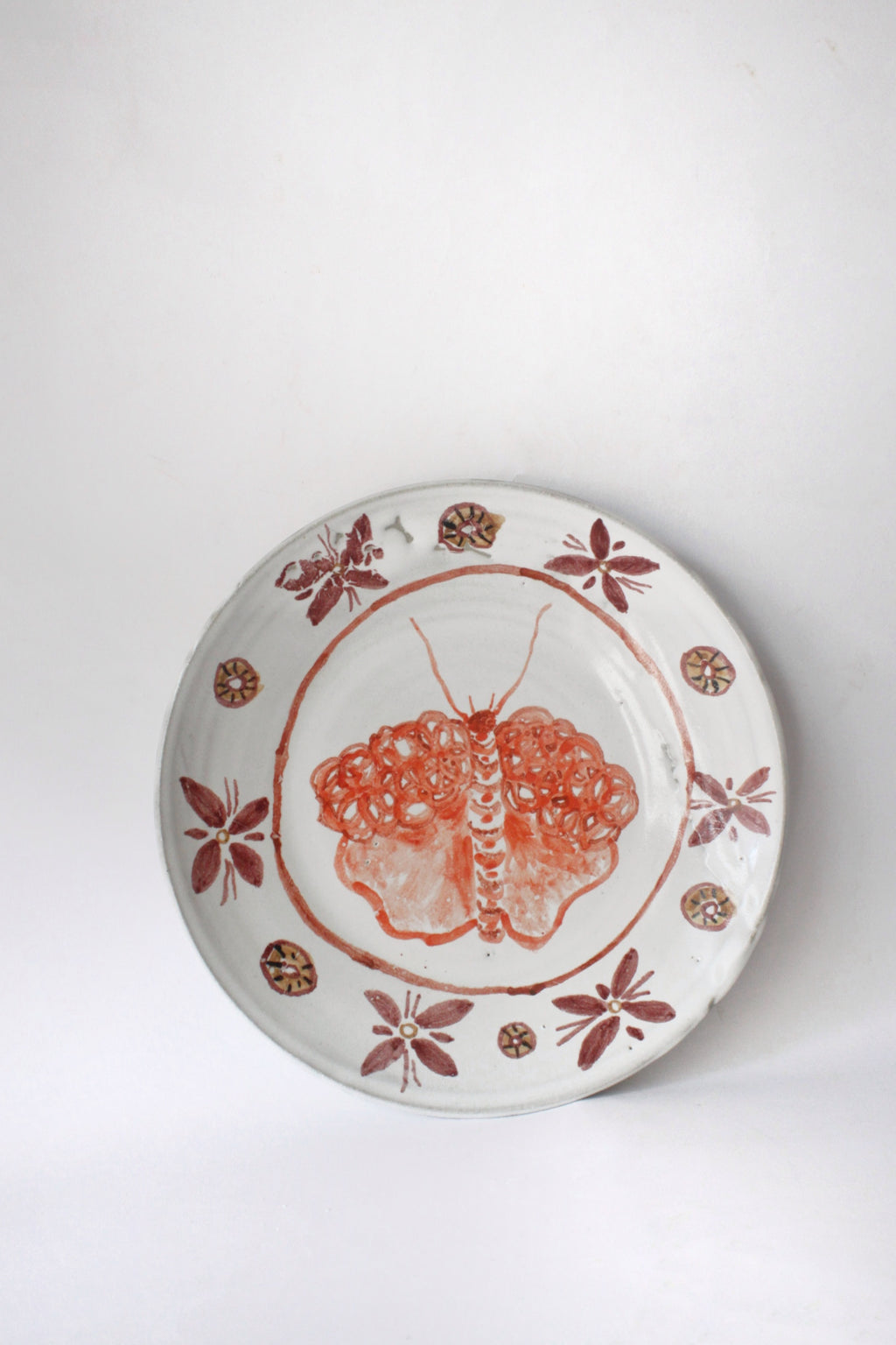 Butterfly in Peach Garden Plate