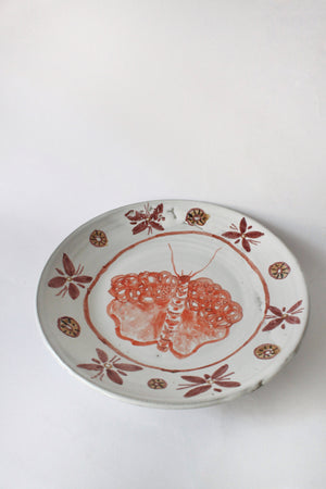 Butterfly in Peach Garden Plate