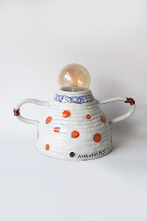 'The Fat Man Who Owned A Fish' Ceramic Lamp